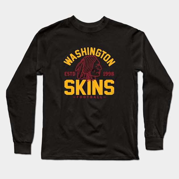 Retro Washington Redskins by Buck Tee Long Sleeve T-Shirt by Buck Tee